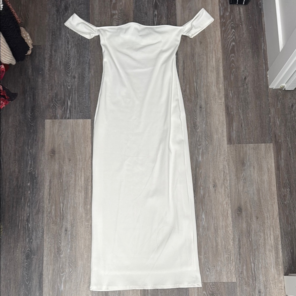Off-Shoulder White Dress